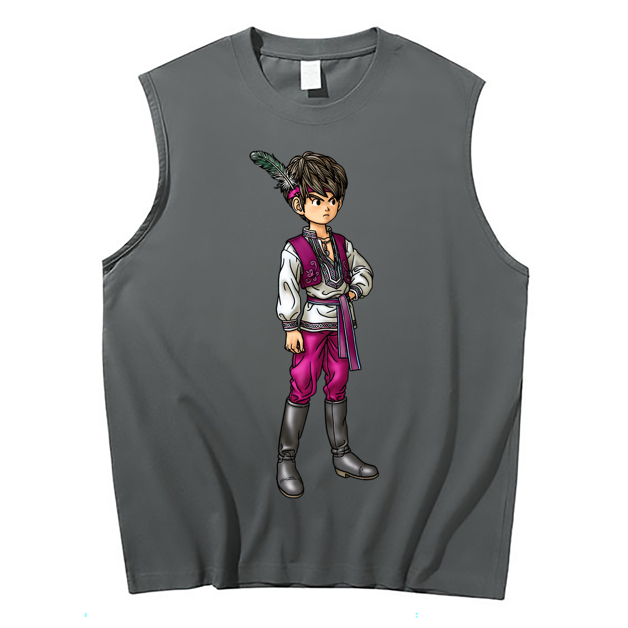 （画像用） ドラゴンクエスト Doragon Kuesuto Dragon Quest コットン100％タンクトップ（フロントプリント）